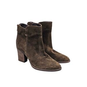 Aquatalia Women's Size 9.5 US NWOB Farah Brown Soft Suede Leather Ankle Boots